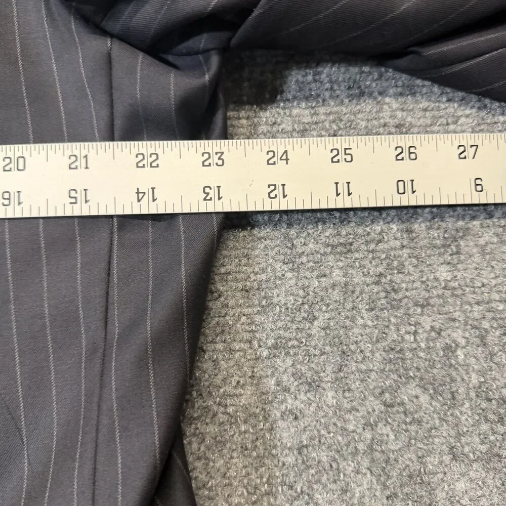Hickey Freeman Loro Piana Super 150s Wool Mens Pinstripe Suit Jacket USA